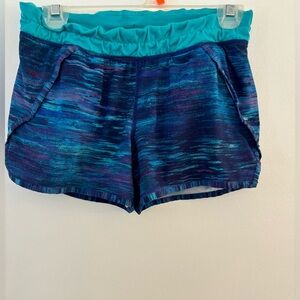 IVIVVA by Lululemon fully lined built in underwear athletic shorts, size 14